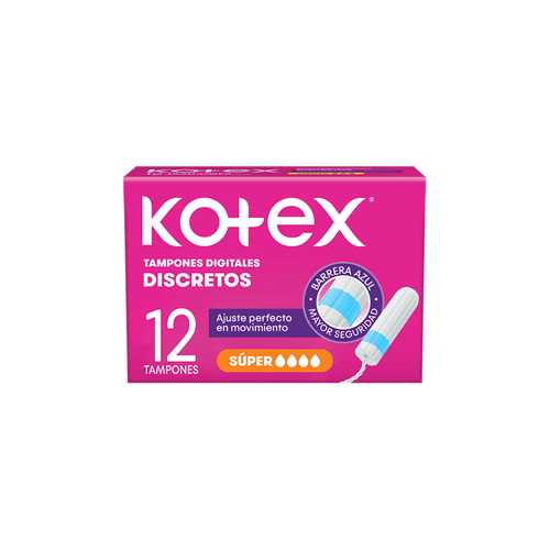 Tampones Kotex Super x 12 unid