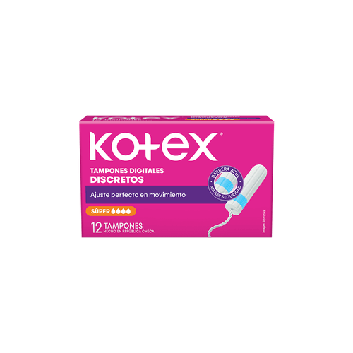 Tampones Kotex Super x 12 unid
