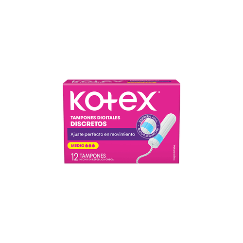 Tampones Kotex Medio x 12 unid