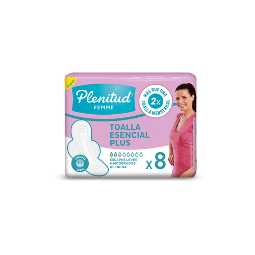 Toalla Plenitud Femme Esencial Plus x 8 unid
