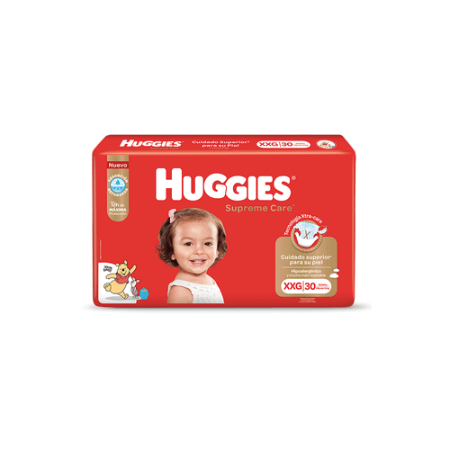 Pañal Huggies Supreme Care Jumbo Talle XXG x 30 unid