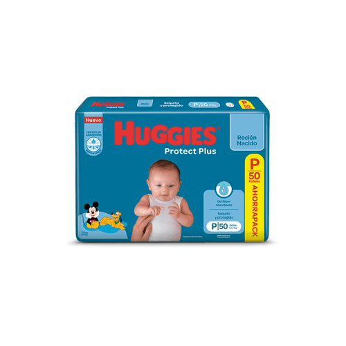 Pañales Huggies Protect Plus Ahorrapack Talle P x 50 unidades