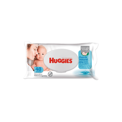Toallitas Húmedas Huggies Puro y Natural x 48 unid