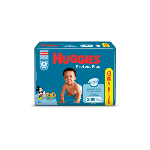 Pañales Huggies Protect Plus Ahorrapack Talle G x 60 unidades