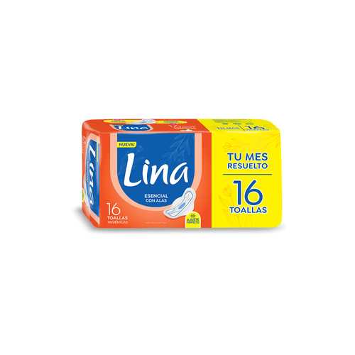 Toalla Higiénica Lina Esencial con Alas x 16 unid