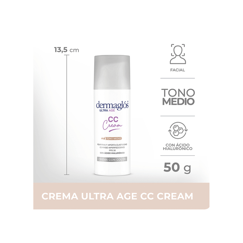 58499_Dermaglos-Crema-Ultra-Facial--CC-Cream-Tono-Medio-FPS30_img1- 7793742007422