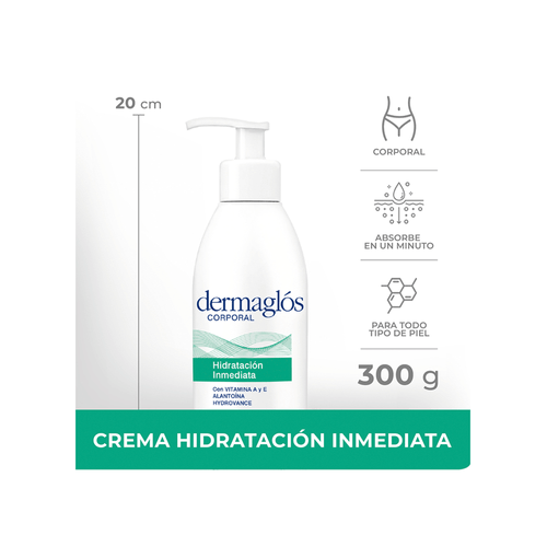 Crema Corporal Dermaglos Hidratación Inmediata x 300g