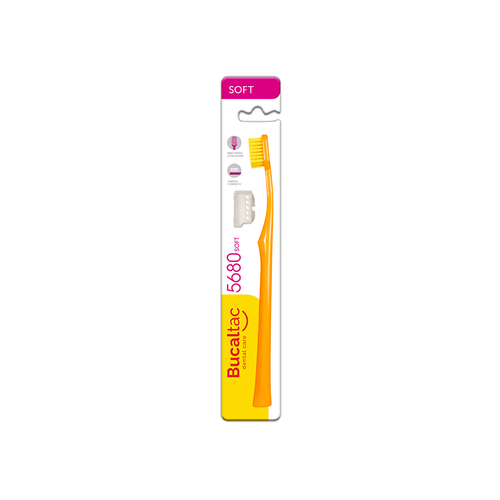 Cepillo Dental Bucal Tac 5680 Soft  C/Cap (Color Sujeto a Stock)