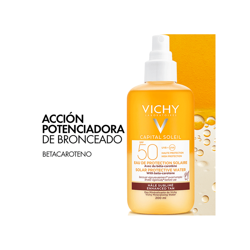 Vichy Idéal Soleil Agua Protectora Bronceante Fps 50 x 200 ml 3337875695152