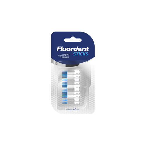 Palillos Interdentales con Estuche Fluordent Sticks x 40 unid