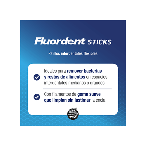Palillos Interdentales con Estuche Fluordent Sticks x 40 unid