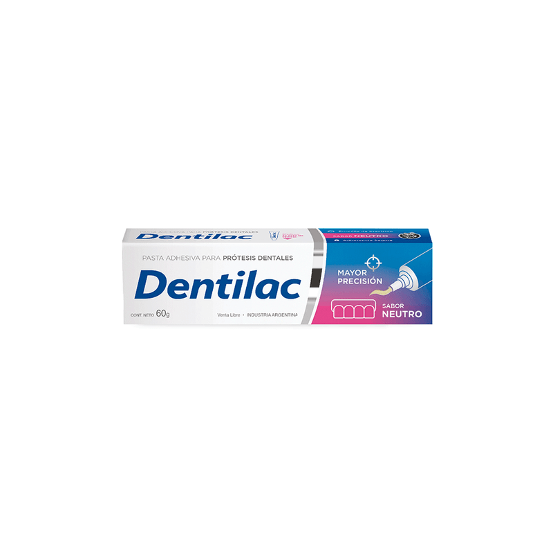 Dentilac Adhesivo para Prótesis Dentales Máxima Fijación x 60 gr