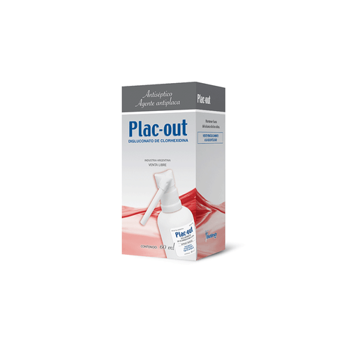 Antiséptico Agente Antiplaca Bucal Plac Out en Spray x 60 ml