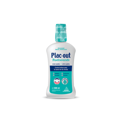 Enjuague Bucal de Mantenimiento Plac Out x 500 ml
