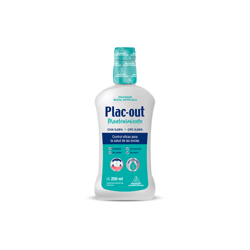Enjuague Bucal de Mantenimiento Plac Out x 250 ml