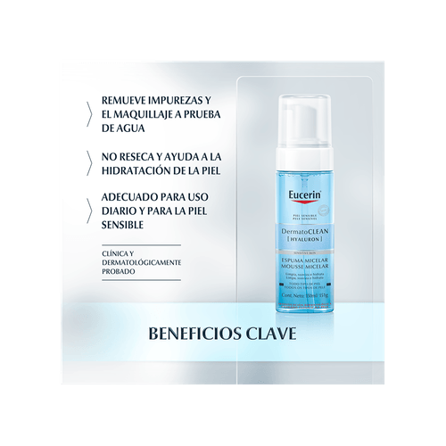 Espuma Micelar Eucerin DermatoCLEAN x 150 ml