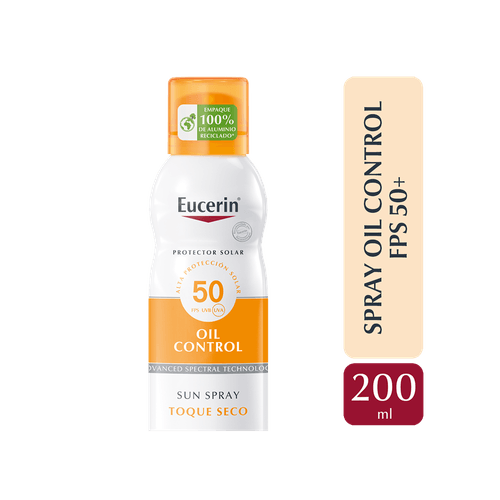Protector Solar Corporal en Spray Eucerin Toque Seco FPS 50 x 200 ml