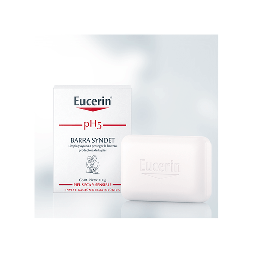 Jabón corporal en barra Eucerin pH5 limpiador Syndet Piel seca x 100 gr