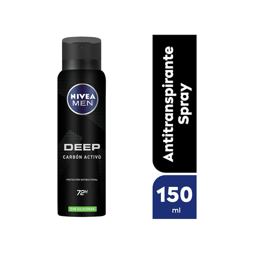 Desodorante Nivea Men Deep Original Carbon Activo Sin Siliconas x 150 ml