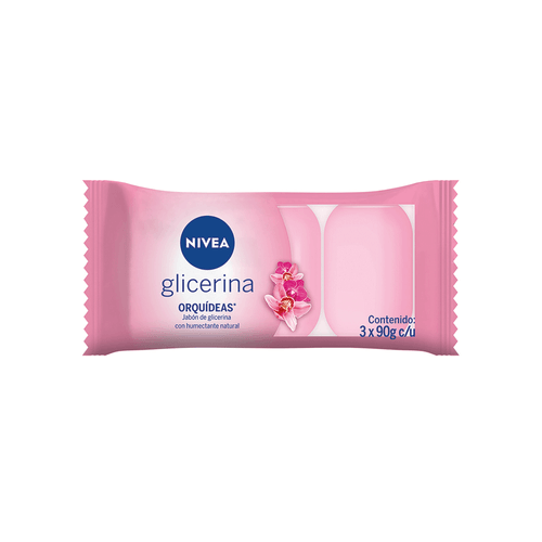 Jabón con Glicerina Nivea Orquídeas 3 x 90 gr