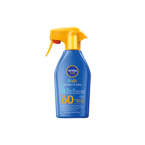 Protector Solar Nivea Protect &amp; Play 5 en 1 Kids Trigger Spray FPS 60 x 270 ml