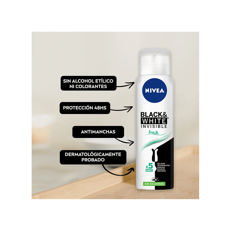 Antitranspirante-Woman-Nivea-Black---White-Fresh-x-150-ml-Nivea-4005900985712