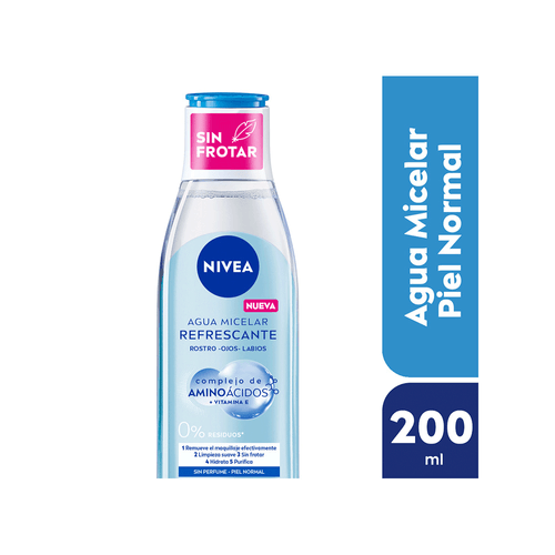 Agua micelar 5 en 1 Nivea Refrescante x 200 ml