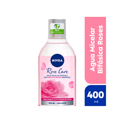 Agua Micelar Bifásica Nivea Rose Care x 400 ml
