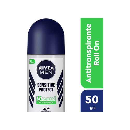 Desodorante Antitranspirante Nivea Men Sensitive Protect Roll On x 50 ml