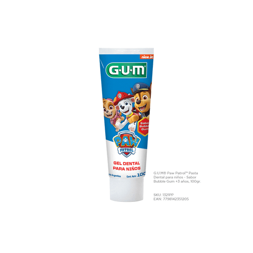 Pasta Dental Gum para Niños Paw Patrol x 100 gr