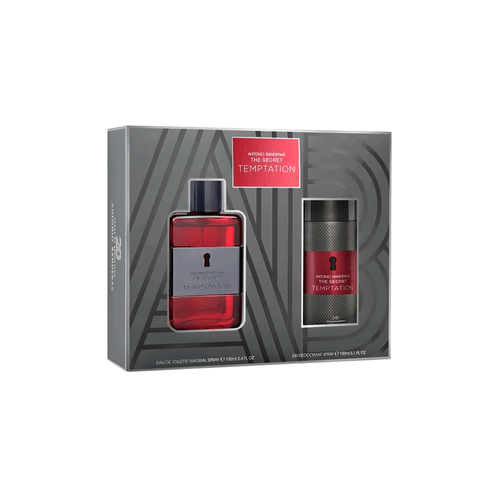 Estuche Antonio Banderas The Secret Temptation Edt x 100 ml + Deo x 150 ml