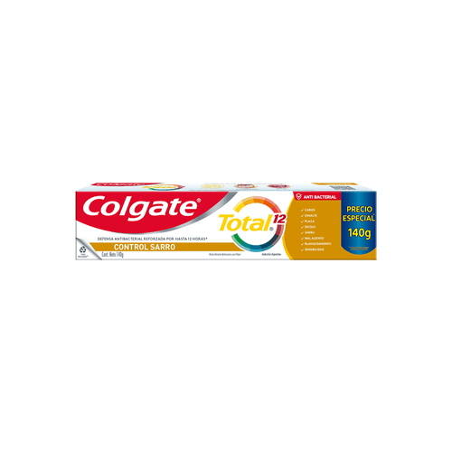 Crema Dental Colgate Total 12 Control Sarro x 140 gr