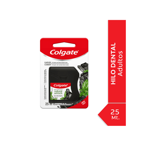 Hilo Dental Colgate Natural Ext Charcoal x 25 mts