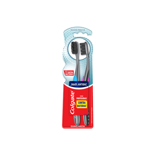 Cepillo De Dientes Colgate 360° Antibacterial x 2 unid