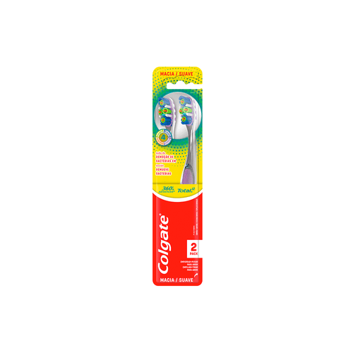 Cepillo De Dientes Colgate 360° Advanced Total 12 x 2 unid(Color Sujeto a Stock)