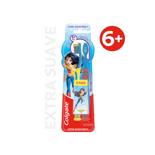 Cepillo De Dientes Colgate Smiles Batman/Wonder Woman x 2 unid