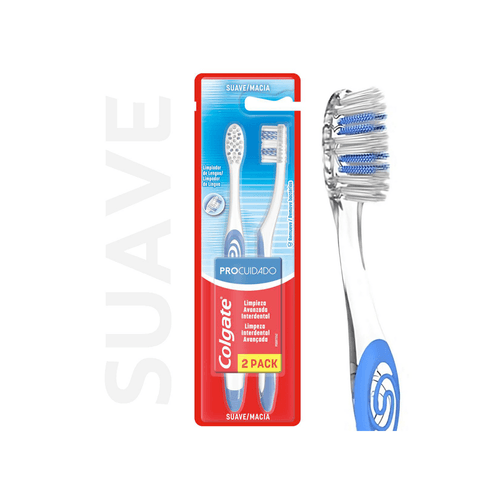 Cepillo De Dientes Colgate Pro Cuidado Suave x 2 unid (Color Sujeto a Stock)