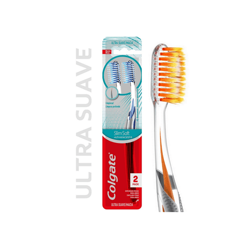Cepillo De Dientes Colgate Slim Soft Advanced x 2 unid(Color Sujeto a Stock)