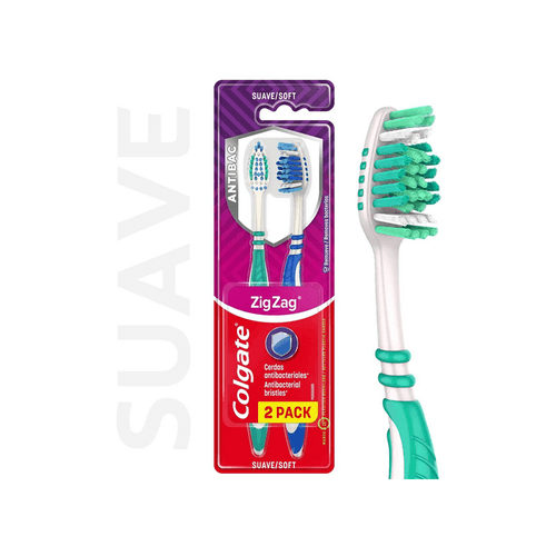 Cepillo de Dientes Colgate Zig Zag Plus Soft x 2 unid