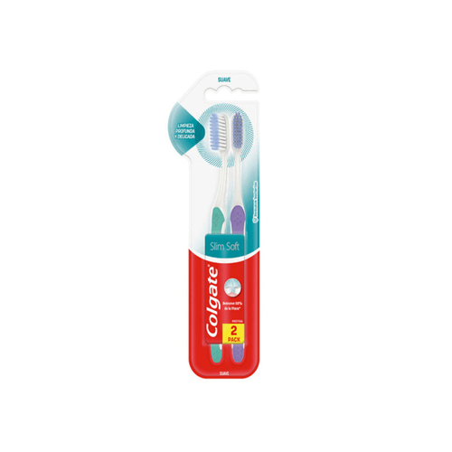 Cepillo De Dientes Colgate Slim Soft Base Twinpack (Color Sujeto a Stock)