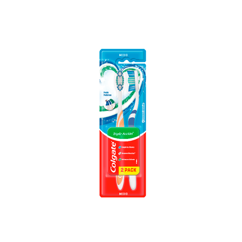 Cepillo De Dientes Colgate Triple Acción x 2 unid