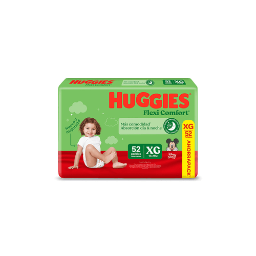 Pañales Huggies Flexi Comfort Ahorra Pack Talle XG x 52 unid