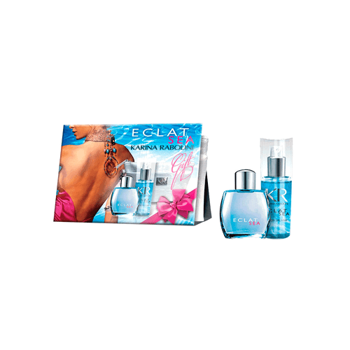 Estuche Karina Rabolini Eclat Sea edt x 100 ml + Body Splash + Cartera