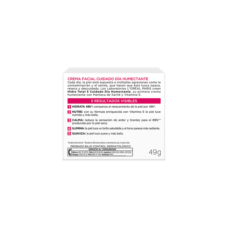Crema-Humectante-Dia-L-Oreal-Paris-Hidra-Total-5-x-50-ml-Loreal-Paris