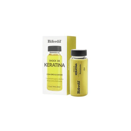 Ampolla Biferdil Shock De Keratina Oro y Caviar x 20 ml