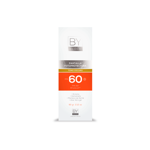 By block By Derm Color Pantalla Fotoprotectora FPS60 Tono Oscuro x 60 gr