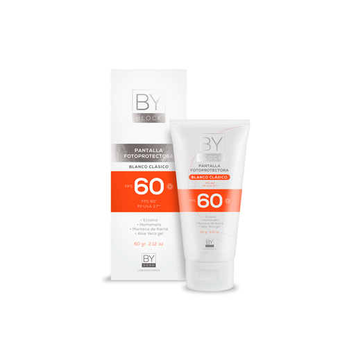 By Block By Derm Blanco Pantalla Fotoprotectora FPS60 Sin Color x 60 gr