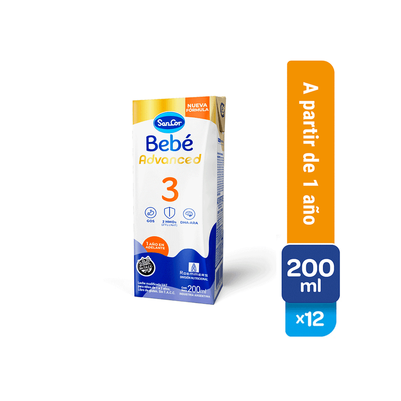 SanCor-Bebé-3-Advanced-12-unid-x-200-ml