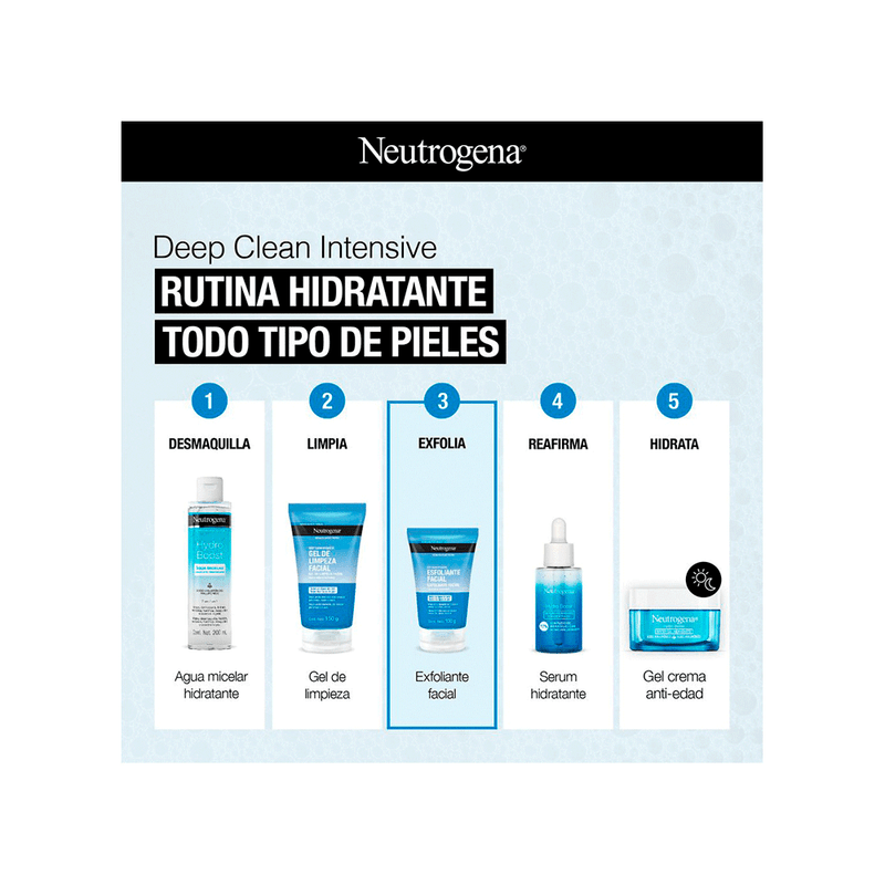 Neutrogena-Gel Exfoliante Neutrogena Deep Clean Energizing X 100 Gr.-7891010704490