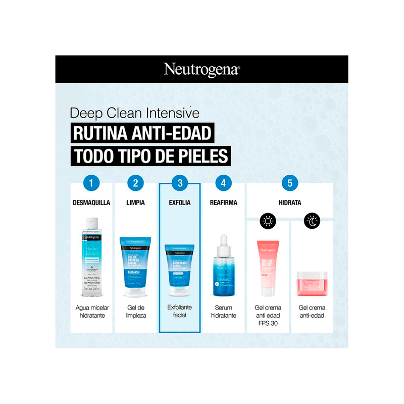 Neutrogena-Gel Exfoliante Neutrogena Deep Clean Energizing X 100 Gr.-7891010704490